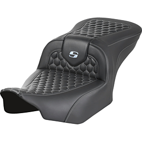 Roadsofa™ Seat - without Backrest - Honeycomb - Silver Stitch - FLTR/FLHX '23-'24 823-07-18905