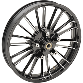 Coastal Moto Front Wheel - Atlantic - Dual Disc/No ABS - Black Cut - 21"x3.50" - '00-'07 FL 3D-ATL213BC07