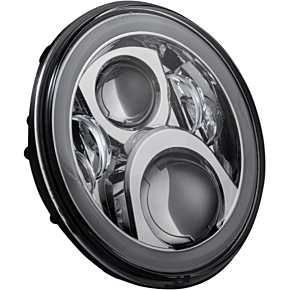 Custom Dynamics Headlamp - 7" - LED - Chrome CD-7-14-C