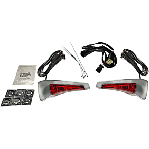 Custom Dynamics Sequential Tour Pak Seat Back Rest LED Lights - Chrome/Red - CVO CD-TPBR-14BCMRC