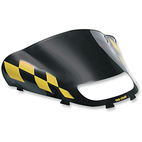 Sno Stuff Windshield - Black/Yellow Checkered - Ski Doo 479-475-57