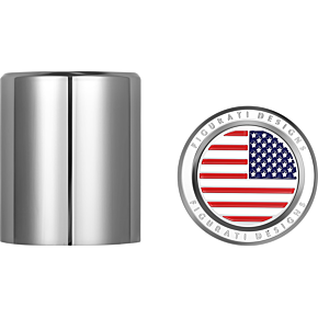 Docking Hardware Covers - American Flag - Short - Stainless Steel FD20-DC-2530-SS