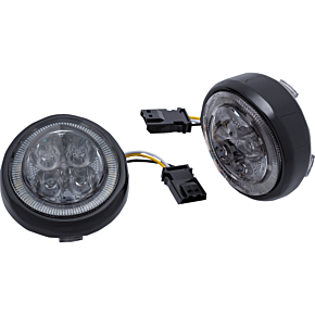Ciro Turn Signal Insert - Front - Black/Smoke 45623