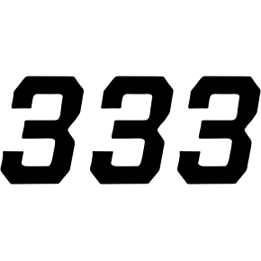 Race Number Plate - #3 - Black - 4" 45-33-3
