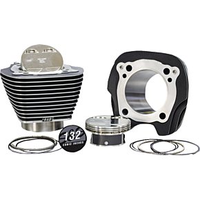 132" Big Bore Cylinder Kit - Black Granite/Highlighted Fins - For 114"/117" Engine - M8 910-0847