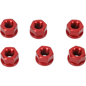 Aluminum Sprocket Nuts - Red - M10 x 1.25 DSNRD