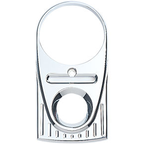 Tear Drop Upper Dash Cover - Ball-Milled - Chrome 04-21BM