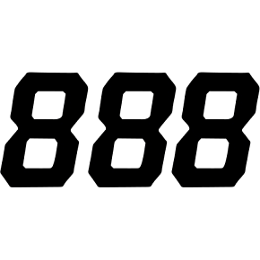 Race Number Plate - #8 - Black - 4" 45-33-8