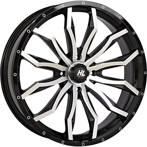 High Lifter Wheel - HL21 - Front/Rear - Gloss Black w/Machined - 22x7 - 4/156 - 4+3 (+10 mm) 22HL21-1156