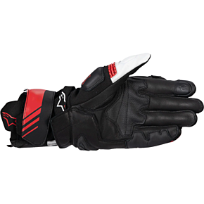 GP Plus R V3 Leather Gloves - Black/White/Bright Red - 2XL 3550825-1304-2X
