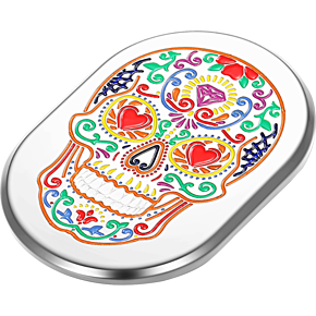 Antenna Cover - Left Rear Fender - Sugar Skull - Chrome FD30-AC-SS-LT