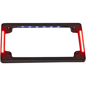 License Plate Frame with LED - Flat - Black TF07-B