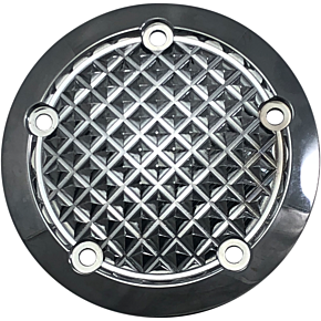 Eddie Trotta Designs Timer Cover - Cross Cut - 5 Hole - Chrome TC-555