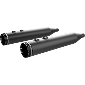 Khrome Werks Mufflers - Black with Tracer Tip 202840