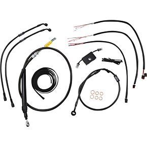 Cable Kit - Quick Connect - 12" - 14" Ape Hanger Handlebars - Midnight LA-8157KT2-13M