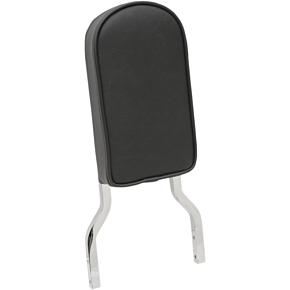 Sissy Bar Pad - Tall - Smooth W/Piping - Black 0822-0296