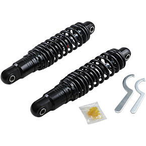 Drag Specialties Shocks Premium Ride-Height Adjustable Shocks - Black - Heavy Duty - 12" C16-0162HB