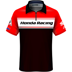 Honda Team Pit Shirt - Red/Black - Medium 23-85302