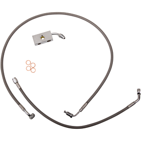 Brake Lines - 12" - 14" Ape Hanger Handlebars - Stainless Steel LA-8152B13