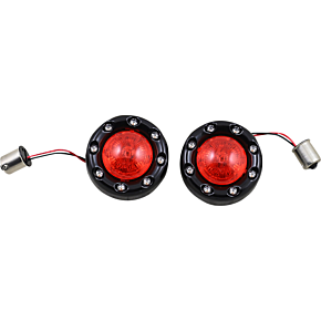 Custom Dynamics Bullet Turn Signal 1156 - Black - Red Lens PB-BR-RR 56-BR