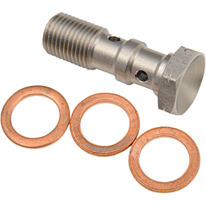 Goodridge Banjo Bolt - M10 x 1.0 - Double - Stainless Steel P993-03-31C