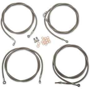 La Choppers Handlebar Cable/Brake Line Kit  - Mini Ape Hanger Handlebars - Stainless Steel LA-8054KT-08