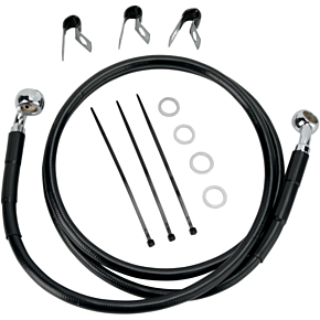 Brake Line - Front - Black - +10" - '00-'07 FLST 1741-2543