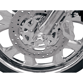  Axle Cap - Front - Dimpled - Chrome C0010-C