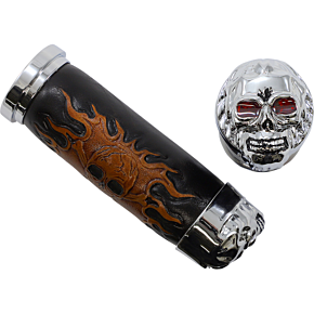 Grips - Skull Grips - Red Eyes - Chrome DS-243256