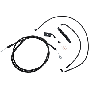 Handlebar Cable/Brake Line Kit - 12" - 14" Ape Hanger Handlebars - Midnight LA-8152KT-13M