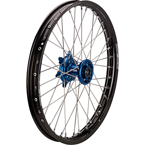 SX-1 Complete Wheel - Front - Black Wheel/Blue Hub - 21"x1.60" - Yamaha 0203-0703