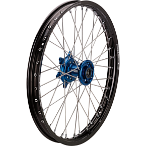 SX-1 Complete Wheel - Front - Black Wheel/Blue Hub - 19" x 1.40" 0204-0644