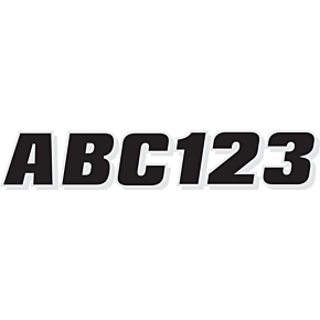 I.D. Sticker Kit - 320 Series - Black/Silver BLKSI320