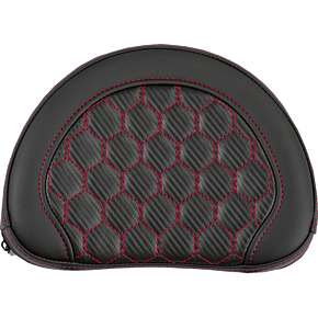 RoadSofa™ Sissy Bar Pad - Honeycomb - Red Stitching 051319004