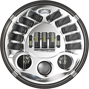 Custom Dynamics Adaptive Headlight with Adapter - 7" - Chrome PB-7A-14-C