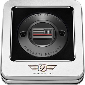 Figurati Designs Timing Cover - 2 Hole - American - Red Line - Black FD75-TC-2H-BLK