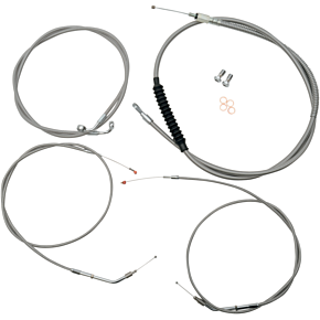 La Choppers Handlebar Cable/Brake Line Kit  - 12" - 14" Ape Hanger Handlebars - Stainless Steel LA-8310KT-13