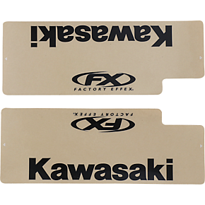Fork Shield Decal - Upper - Kawasaki - Black 06-38104