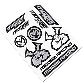 Moose Racing S2 Decal - Moose Racing - Black/Silver
