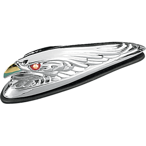Eagle Head with Lights - Red Eyes - Small - Chrome DS-287555