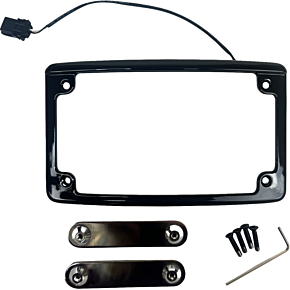Lighted License Plate Frame - Black LPF-RAD-23CVO-B