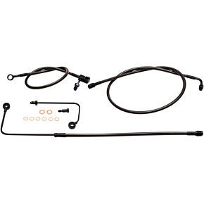 La Choppers Brake Lines - 12" - 14" Ape Hanger Handlebars - Midnight LA-8151B13M