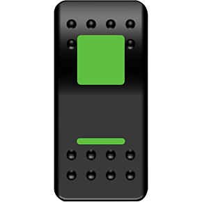 Moose Racing Rocker Switch - On/Off - Green