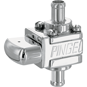 Pingel The Guzzler® Fuel Valve - Polished - 5/16" In-Line - 5/16