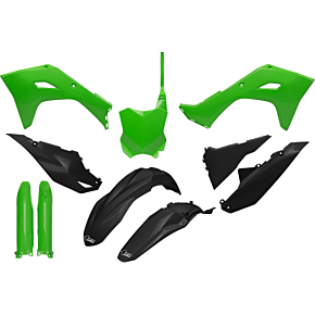 Body Kit - Green/Black - Kawasaki - KX '24-'25 KAKIT231F@333