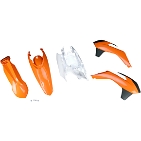 Acerbis Plastic Body Kit - Black/Orange/White - KTM - '13