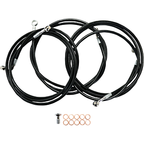 La Choppers Brake Line - 15" - 17" Ape Hanger Handlebars - Black LA-8052B16B