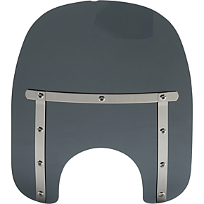Memphis Slim Windshield - 15" - 7" Headlight Cutout - Dark Black Smoke MEM41110
