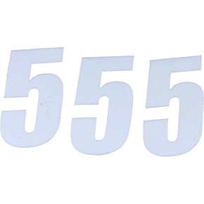 SX Plate Number - #5 - White - 4" 45-14-5