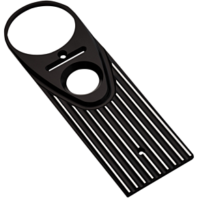 Full Length-Style King Dash Cover - Finned - Black Anodized/Silver 04-20-2